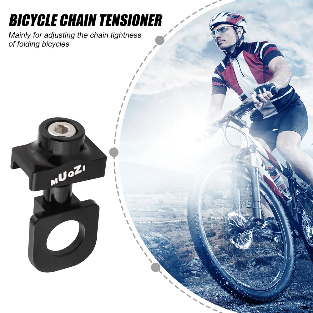 Bicycle Chain Adjuster Aluminum Alloy CNC Chain Tensioner DIY Modification Lightweight Wear-resistant for Single Speed Bicycle