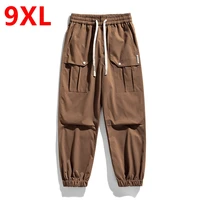 Spring  Autumn Season New Pants Trendy Casual Work Pocket Men's Sports Pants Drawstring Tie Leggings 140kg 9xl 1