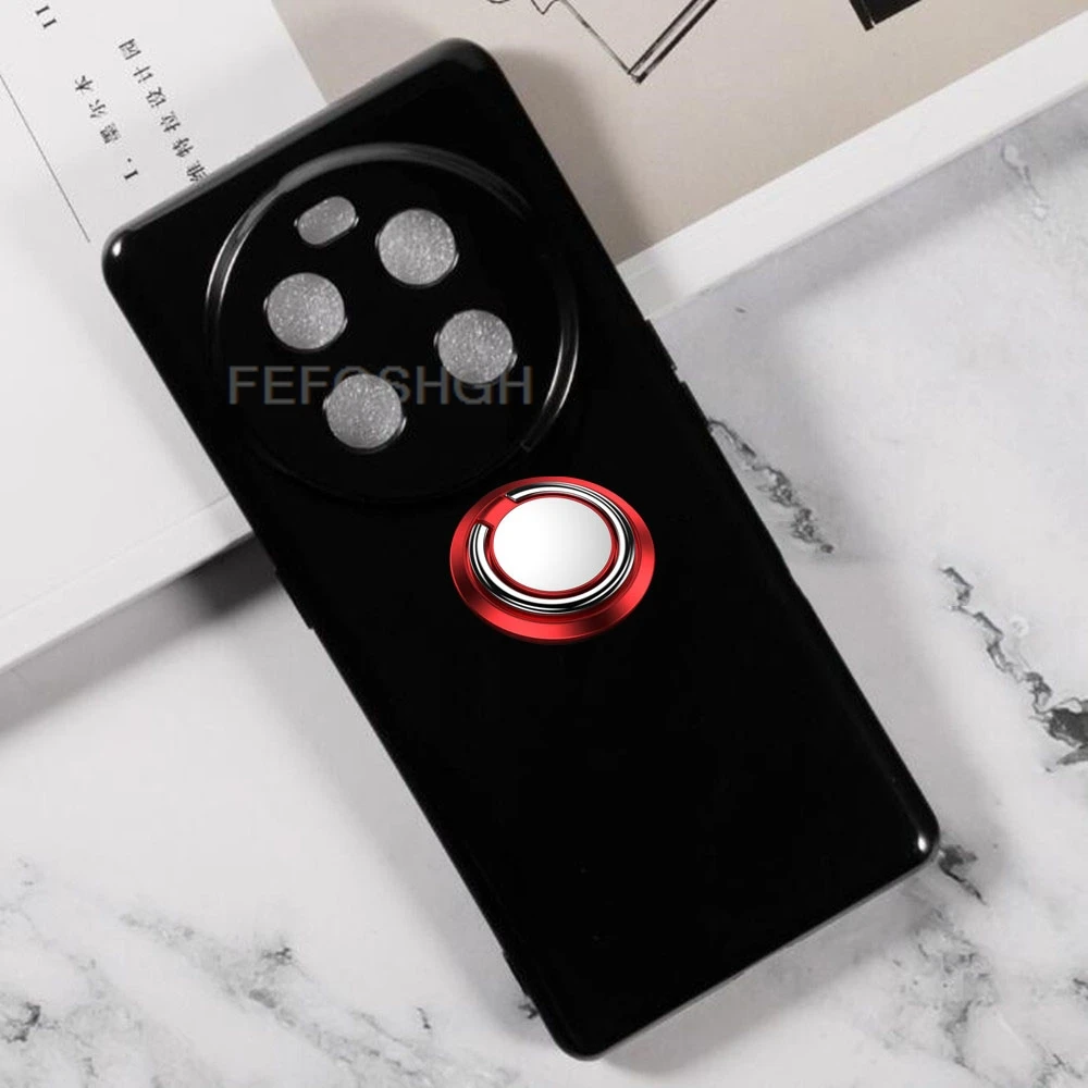 Premium 6.67” Back Ring Holder TPU Soft Silicone Phone Case, Enhanced Grip & Protection