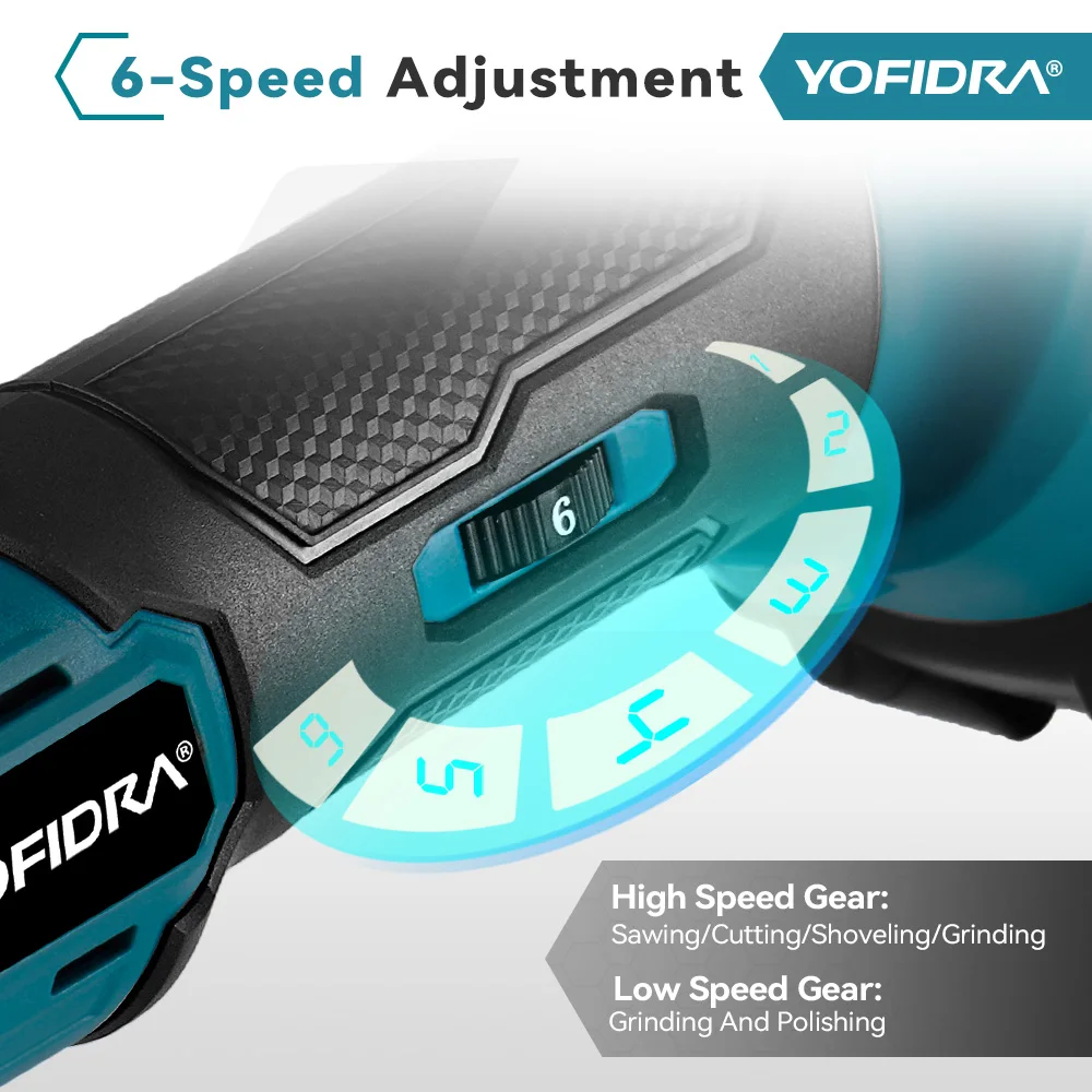 YOFIDRA Brushless Multifunction Oscillating Multi-Tool Cordless Trimmer Saw Electric Saw Home Power Tool for Makita 18V Battery 4