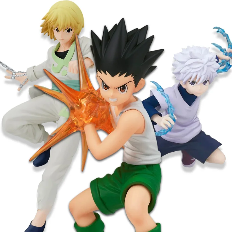 

18CM Anime HUNTER×HUNTER Figure Killua Zoldyck Action Figure GON FREESS PVC Toys Doll Kurapika Gift Collection Kid Figurine