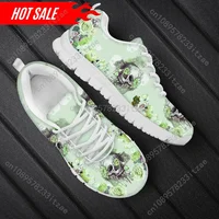 Spring Leisure Sneakers for Ladies Sugar Skull Pattern Gothic Flats Lace Up Shoes Comfort Air Mesh Footwear Zapatos 2