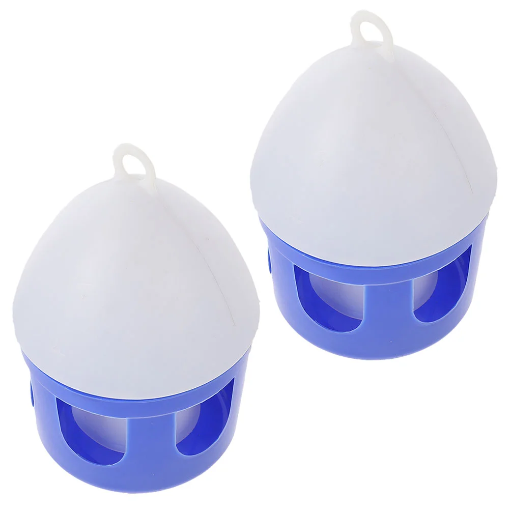 

2 Pcs Where Pigeon Supplies Convenient Bird Water Feeder Pet Container Fountain Portable