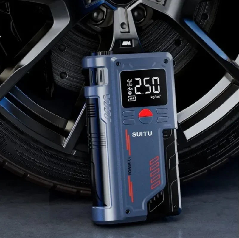 Portable Car Jump Starter & Air Pump 4 In 1 150PSI Air Compressor PowerBank Booster Car Starter Device Automotive Tyre Inflator air pump electric tire inflator air compressor pump air compressor tire inflator inflatable pump tire inflator gun
