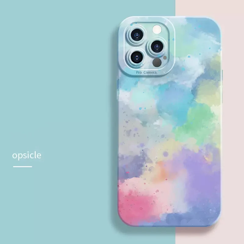 Oil Painting Flower Matte Silicone Shockproof Soft Phone Case