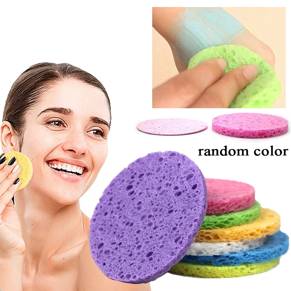 

10pcs/bag Facial Circular Face Clean Puff Compressed Sponge Makeup Remove Pad Natural Exfoliating Face Skin Care Tool Wholesale