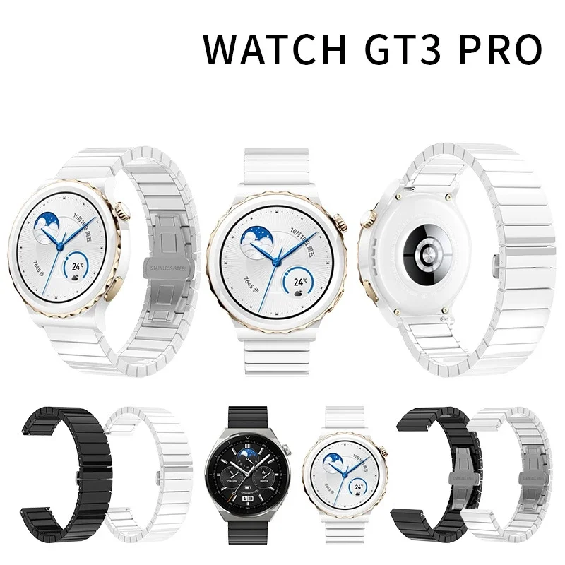 2023 Luxury ceramic strap for Huawei Watch GT3 Pro 43mm 46mm Huawei GT3 Pro strap GT 3Pro strap replacement