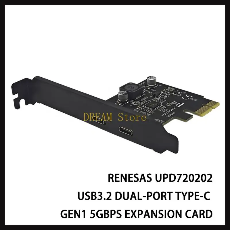 더블 타입 C 포트와 5Gbps 최고의 판매를 제공하는 데스크탑 컴퓨터용 USB3.2 PCIe 카드
