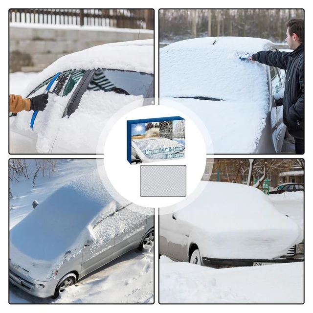 Couverture de neige imperméable pour voiture, housse de coulée avec rabats  latéraux et sac de rangement, protection contre le gel pour automobiles -  AliExpress