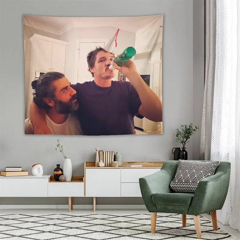 Pedro Pascal Tapestry Wall Hanging Meme Funny Flags for Tapestries Wall Art Tapestries Aesthetic for bedroom Home Dorm Decor