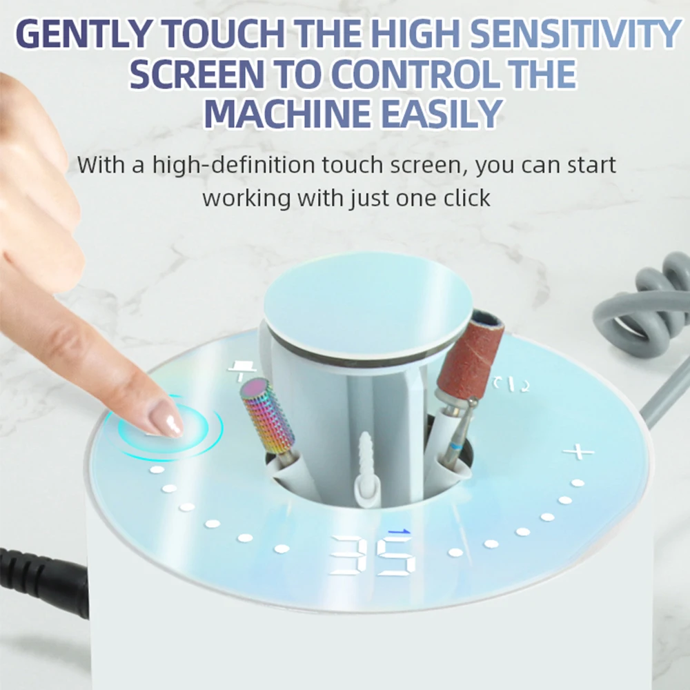 High Quality Brushless Nail Drill 80W 35000RPM Manicure Machine Professional Electric Nail Sander 0 Noise Nail Cutter for Salon