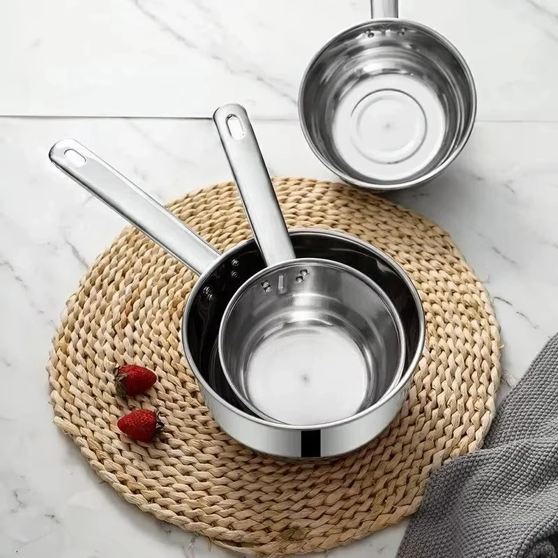 New Stainless Steel Non-stick Pan Noodle Pot Kitchen Accessories Milk Pot Aluminum Pot Tableware Pan Home Cooking Tools Hot