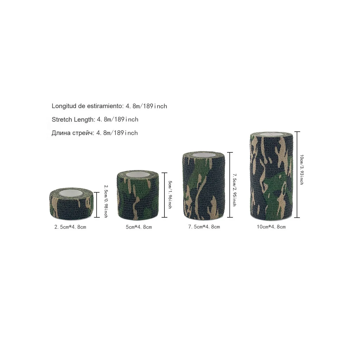 1/6/10Pcs Forest Camouflage Elastic Wrap Tape Self Adhesive Sports Protector Ankle Knee Finger Arm Bandage