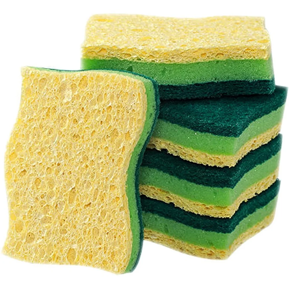 

Non-Scratch Cellulose Household Kitchen Sponges Dishes Sponge 5 Packages Multi-Use Dish Scrubber Sponge for Household