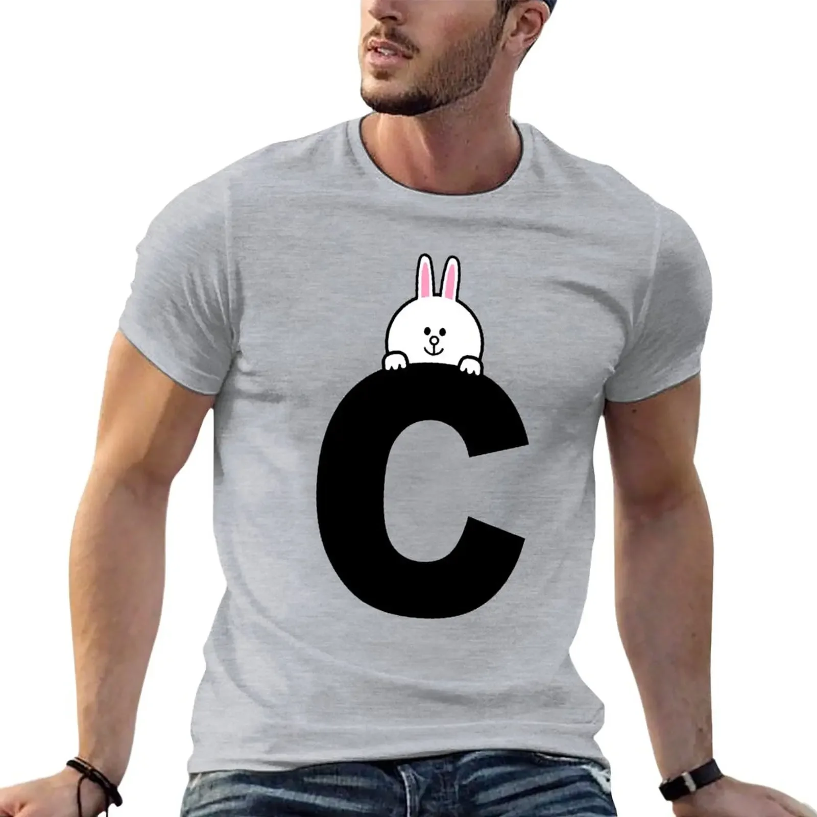 

Мужская футболка с графическим принтом «C is for Cony»
