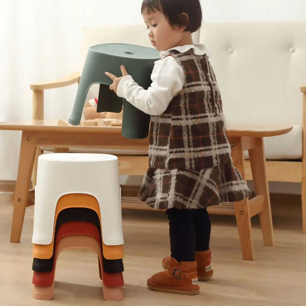 Ushobe One Chairs Lightweight Chairs Plastic Bathroom Stools Anti Slip Low Stool Strong Bearing Stool