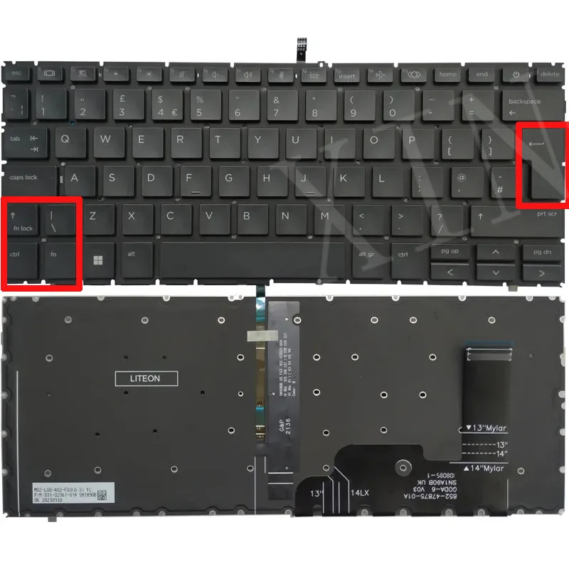 Tastiera Per Laptop Retroilluminata Nel Regno Unito Per Hp Elitebook 830 G9 840 G9 845 G9
