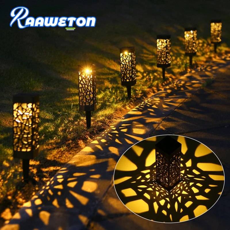 

Garden Solar LED Light Waterproof Solar Lawn Light Decoration Garden Hollow Lawn Lamp Outdoor Soalr Garden Lights Pathway Lamp
