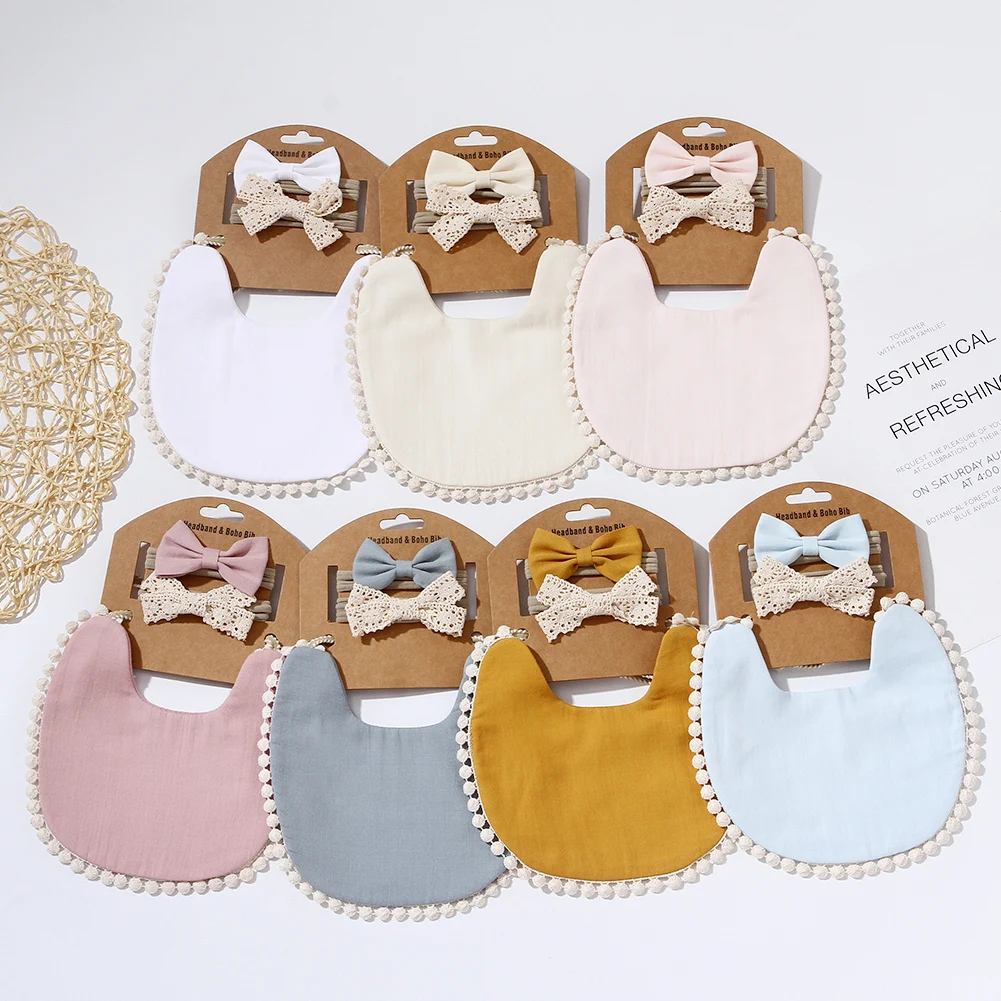 5 Bavaglini Neonato A Bandana In Cotone - Assorbenti E Morbidi, Con Bottoni Regolabili, Per Bambini 0-24 Mesi, Set Colori Misti - 3