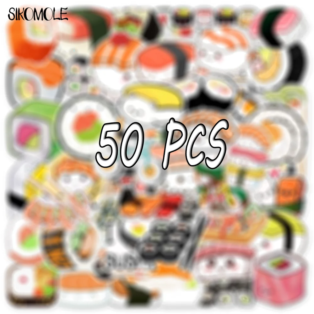 10/30/50PCS Cartoon Fruit And Vegetable Dessert Food Stickers Cute  Children's Early Education DIY Toy Laptop Reward Sticker F5