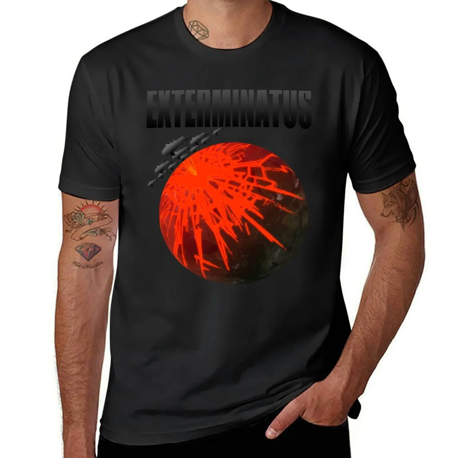 

Exterminatus Title T-Shirt plain summer clothes summer top animal prinfor boys mens clothes