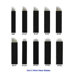 100pcs 0.18MM Nano Blades Microblading Needles Permanent Makeup Eyebrow Tattoo Microblade 3D Embroidery Eye Nano Needles