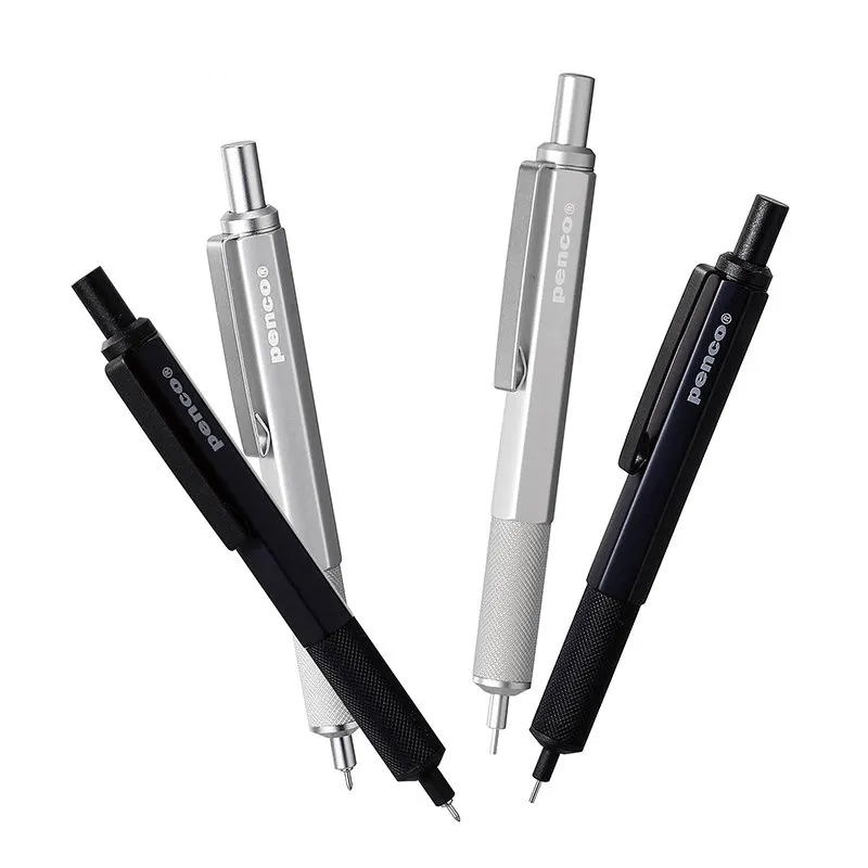 Set Premium Penco con Penna a Sfera in Metallo e Matita Meccanica, Design a Pulsante per Schizzi e Scrittura, Formato Mini - immagine 4