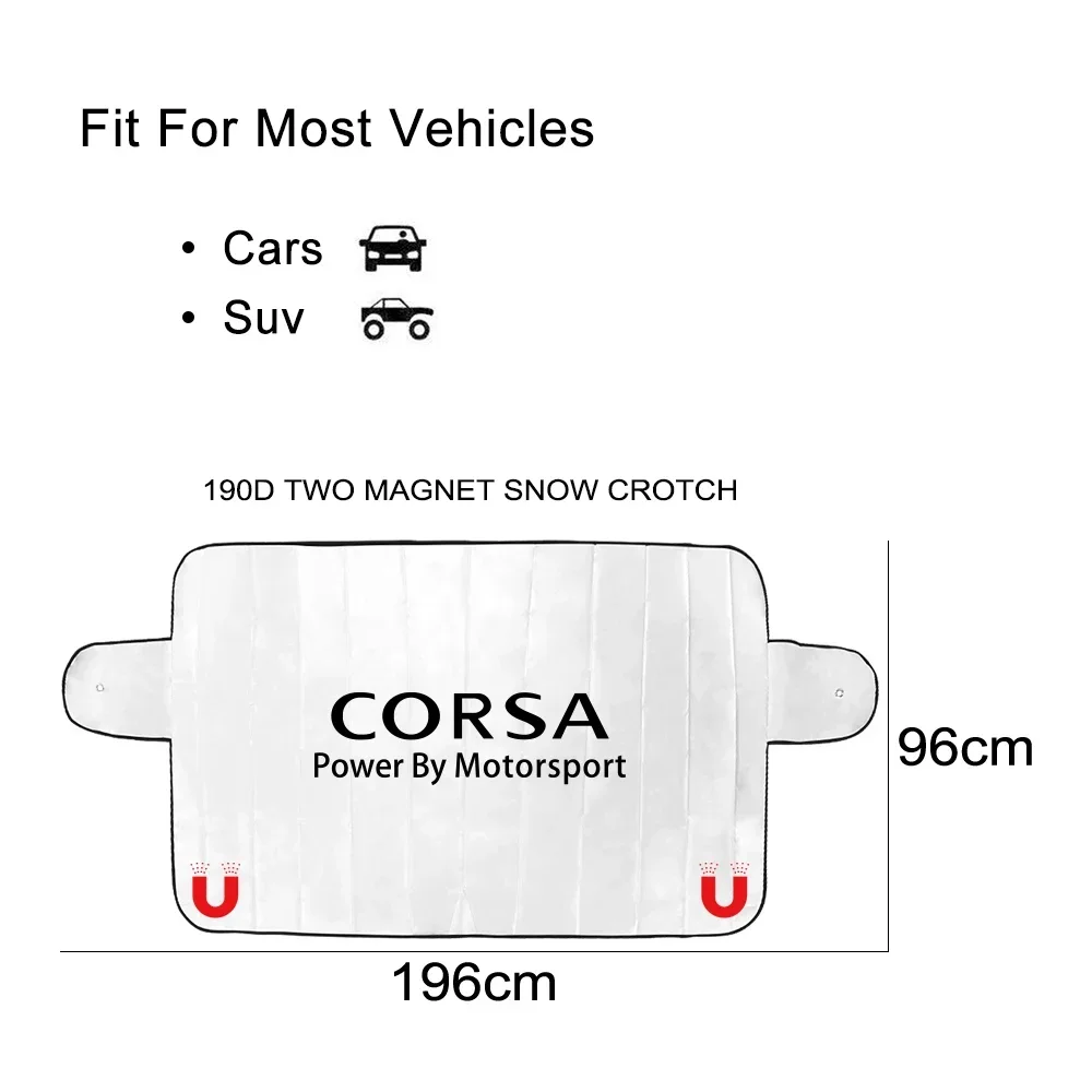 자동차 앞 유리 햇빛가리개 커버 액세서리, Opel Corsa C D E F A B Gsi 1.6T OPC 라인 1.4T 터보 코르사반 2004 2007 2008 2011