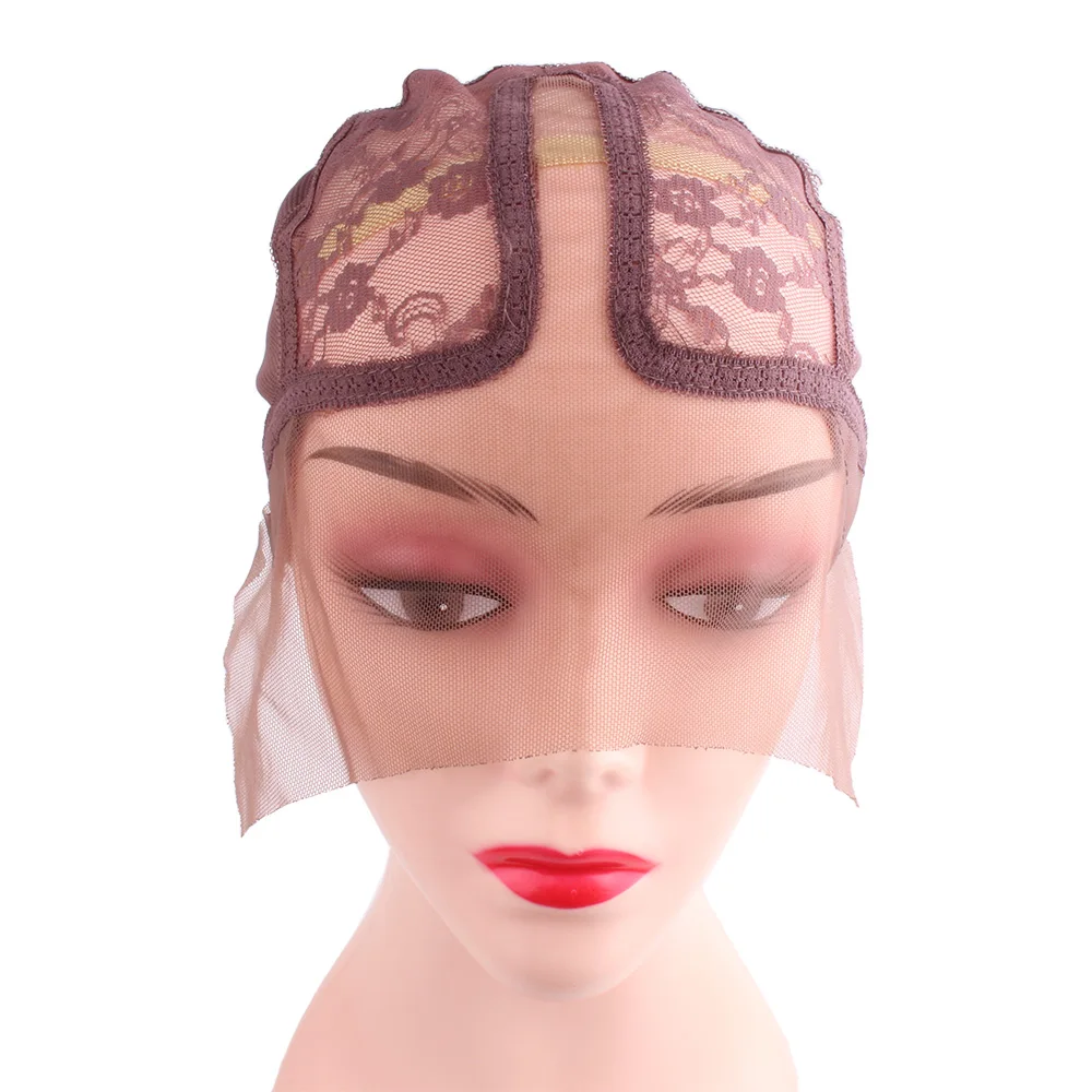 Wig Caps for Making Wigs Full Lace Wig Weaving Cap Mesh Base Machine Made Stretchy Net Medium with Adjustable Strap 1pcs/bag wig caps