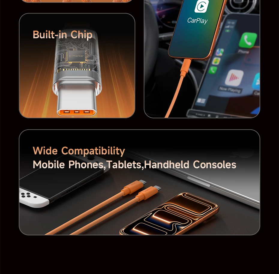 Hagibis USB-C to USB-C Wedge Cable PD 3.1 (240W)