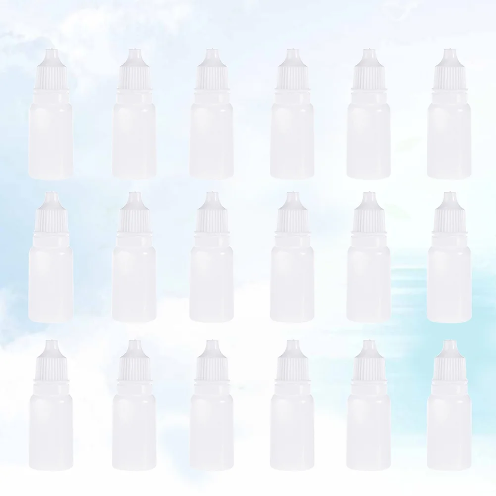 

50 Pcs 10ml Empty Plastic Squeezable Dropper Bottles Eye Liquid Dropper Dropping Bottles (White)