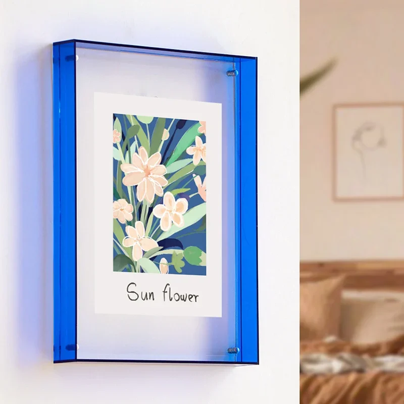 

Bedroom Drawings Picture Frames Acrylic Nordic Luxury Holder Display Picture Frames Box Shadow Porta Photocard Wall Decoration