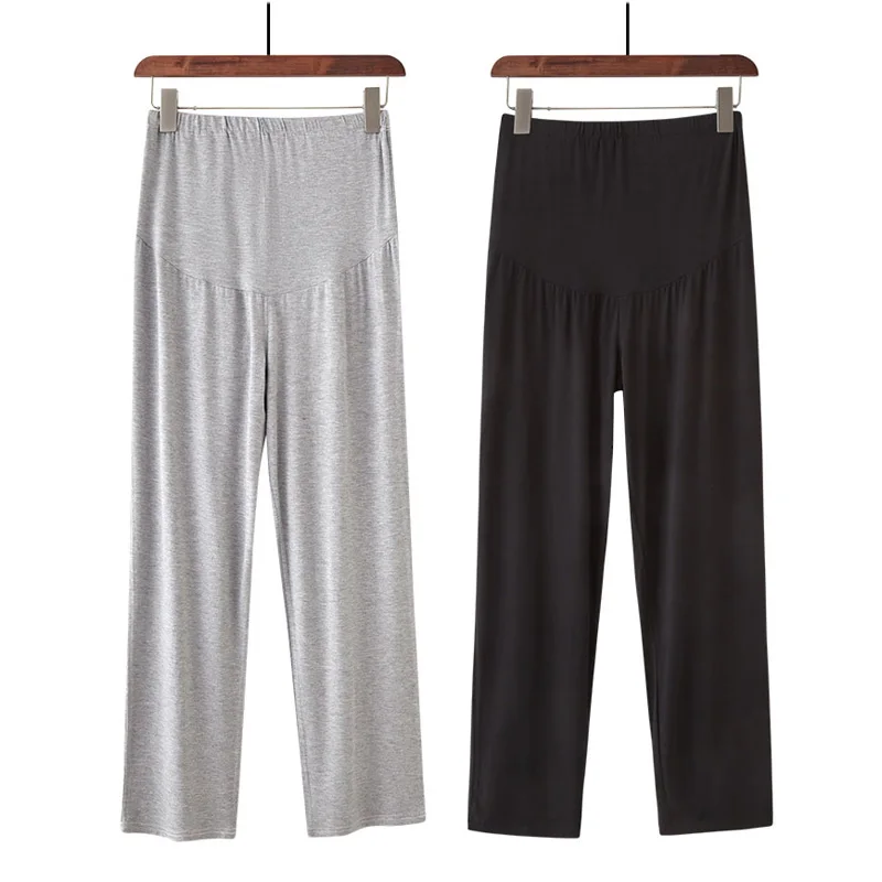 Pregnant Women's Pants Spring New Outwear Casual Pants Fashionable Solid Color High Waisted Trousers for Maternity Women 6