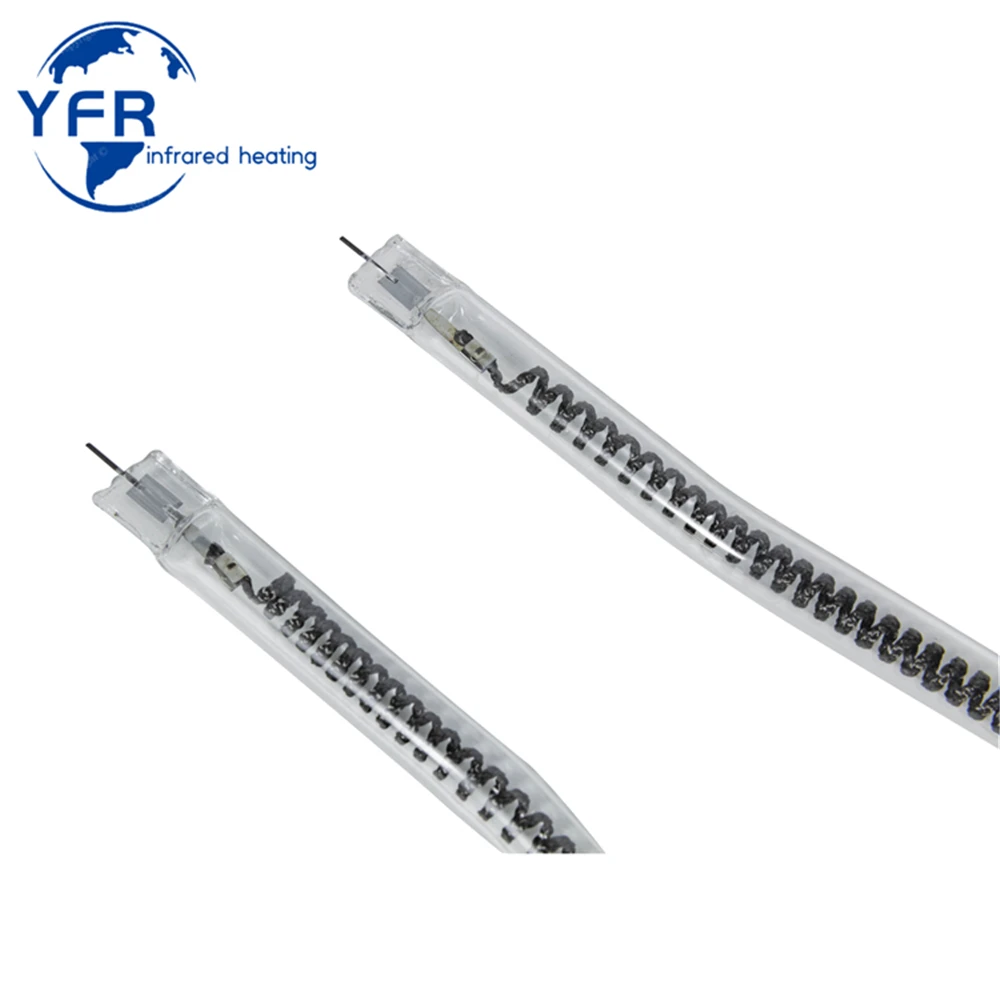 IR Emitter Carbon Electric Heating Element Quartz Heater Tube Halogen Bulb Infrared Light Replacement Infrared Lamp for Pet Blow