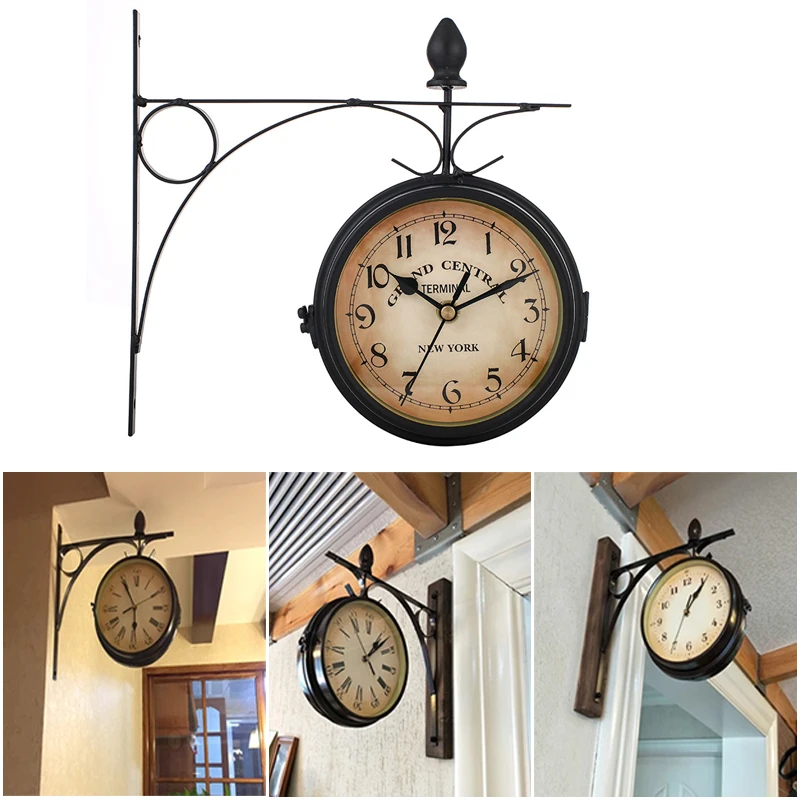 Double-Sided Retro Wall Clock 1
