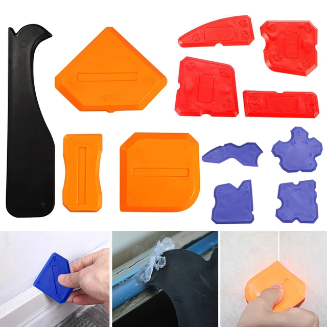 4Pcs Silicone Sealant Spreader Spatula Kitchen Bathroom Sink Joint Sealant  Caulking Scraper Silicone Door Caulk Tool Kit