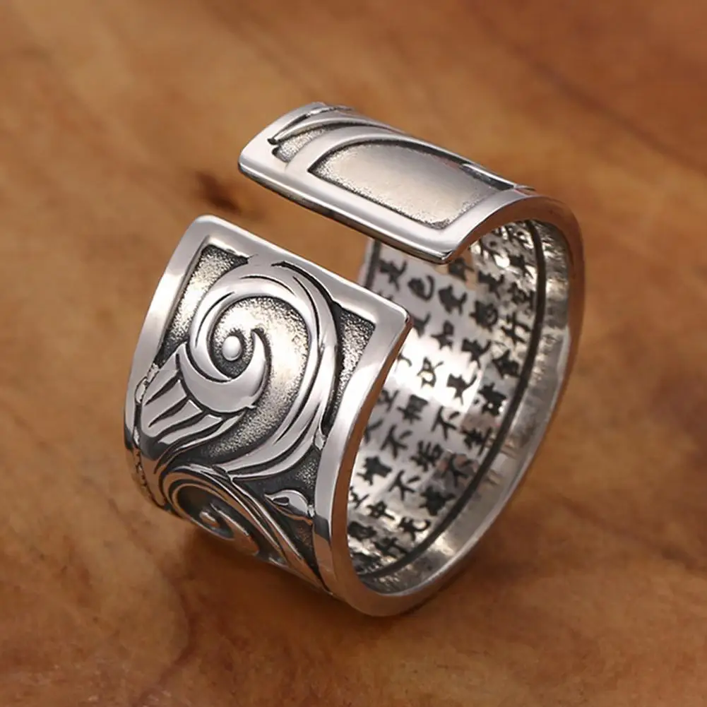 1Pcs Vintage Koi Fish Pattern Opening Good Luck Rings For Women Men Charm Jewelry Accessories Anillos Hombre Bague Bijoux