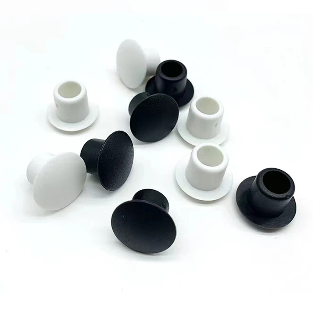PVC Soft Rubber Hole Plug 9mm 10mm 11mm White/Black Dust Waterproof Cap Round Pipe Sealing Plugs Hardware Screw Covers 5/10/20Pcs