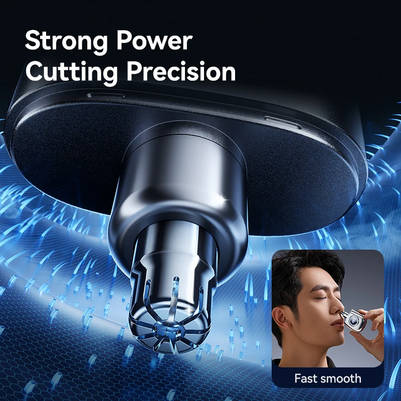 JOYROOM IPX7 Waterproof Ear and Nose Hair Trimmer Rechargeable Painless Eyebrow Nose Hair Clipper for Men Women Dual Edge Blades 3