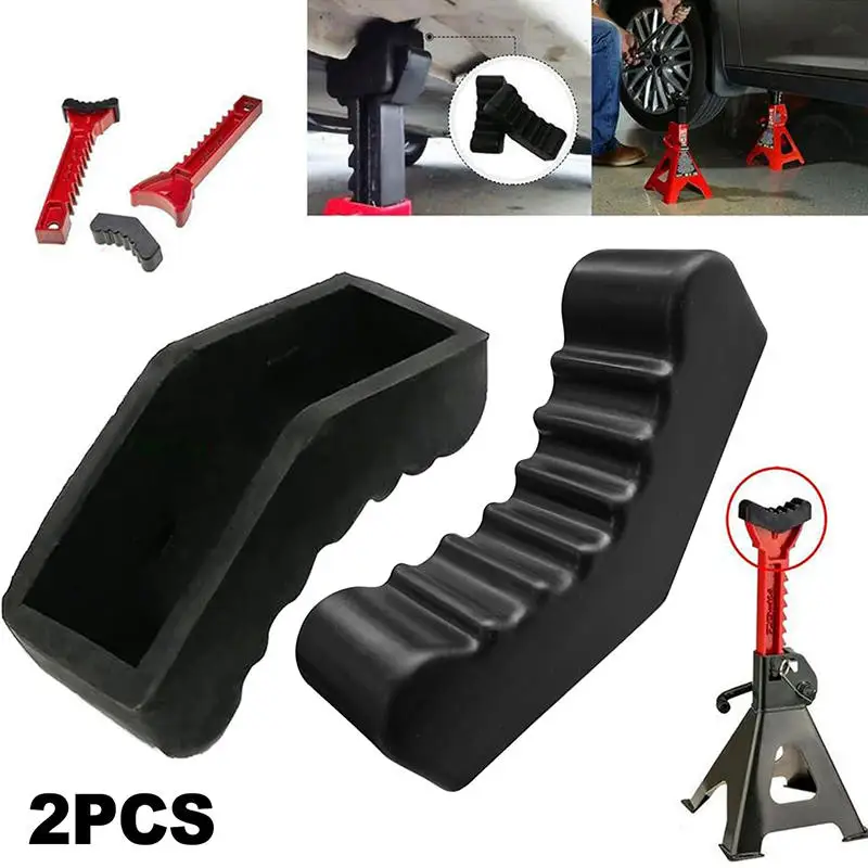 2pcs Car Slotted Lift Jack Stand Rubber Pad Floor Adapter Rail Grip Repair Pads 6ton Pinch Lifting Universal Tools Frame Safety