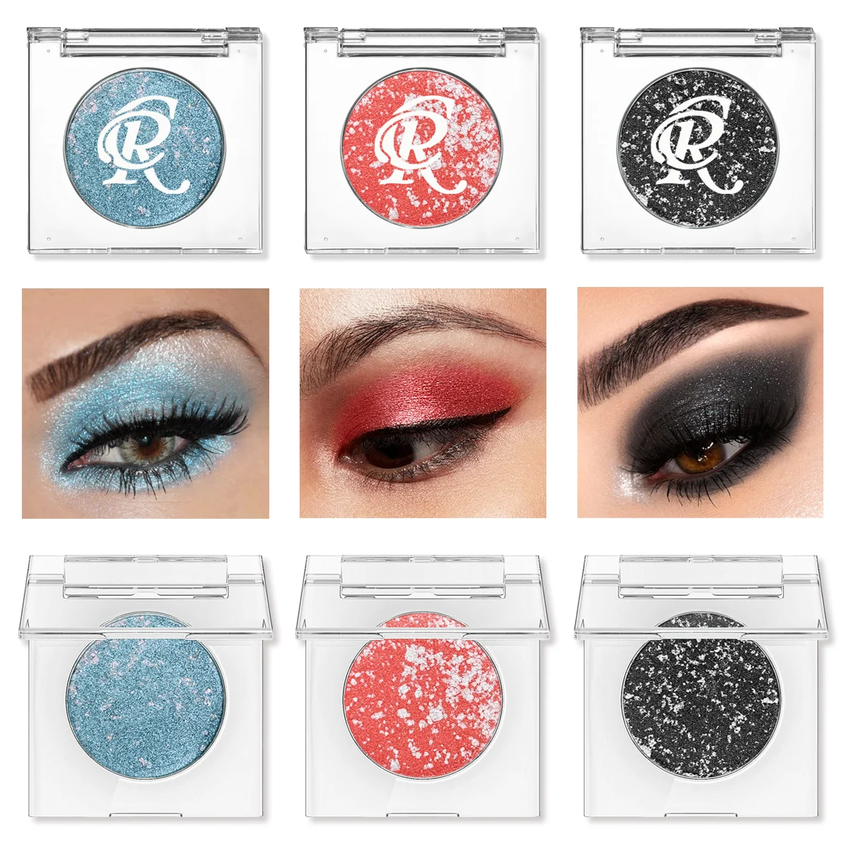 Pearl eye shadow with brush suit waterproof, sweat proof, halo proof, smooth and easy to push away