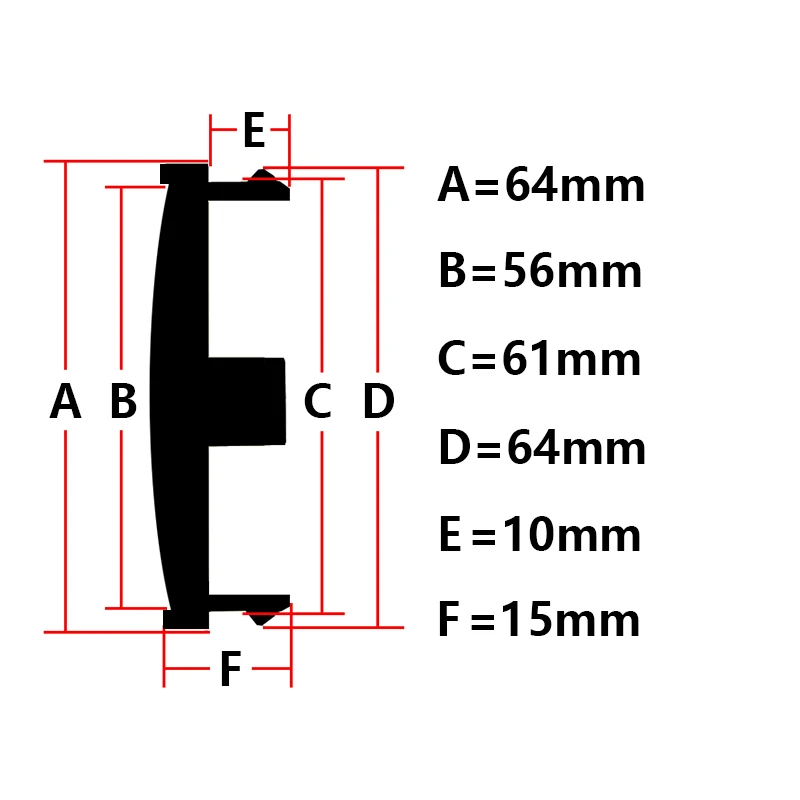 Naafdoppen OD 56 mm ID 53 mm zwart naafdoppen universele wielnaafafdekking ABS velgdeksel voor wielnaven auto accessoires wielnaven 4 stuks