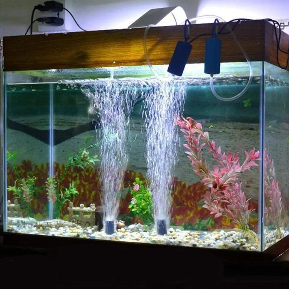 USB Mini Aquarium Air Pump Kit Oxygen Pump With Air Stone Silent High Energy Efficient Aquarium Filter Fishing Tank Accessories 2