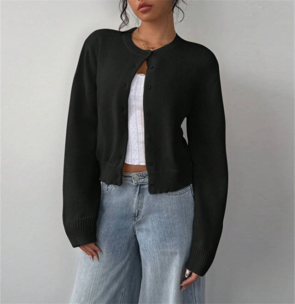Knitted Single-Breasted Cardigan 5