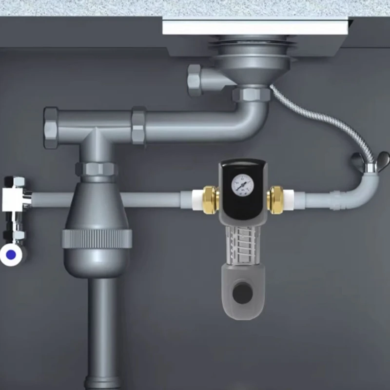 1pc High Flow Backwash Prefilter Stainless Steel Filter Screen Fully Automatic Cleaning Pipeline Water Purification