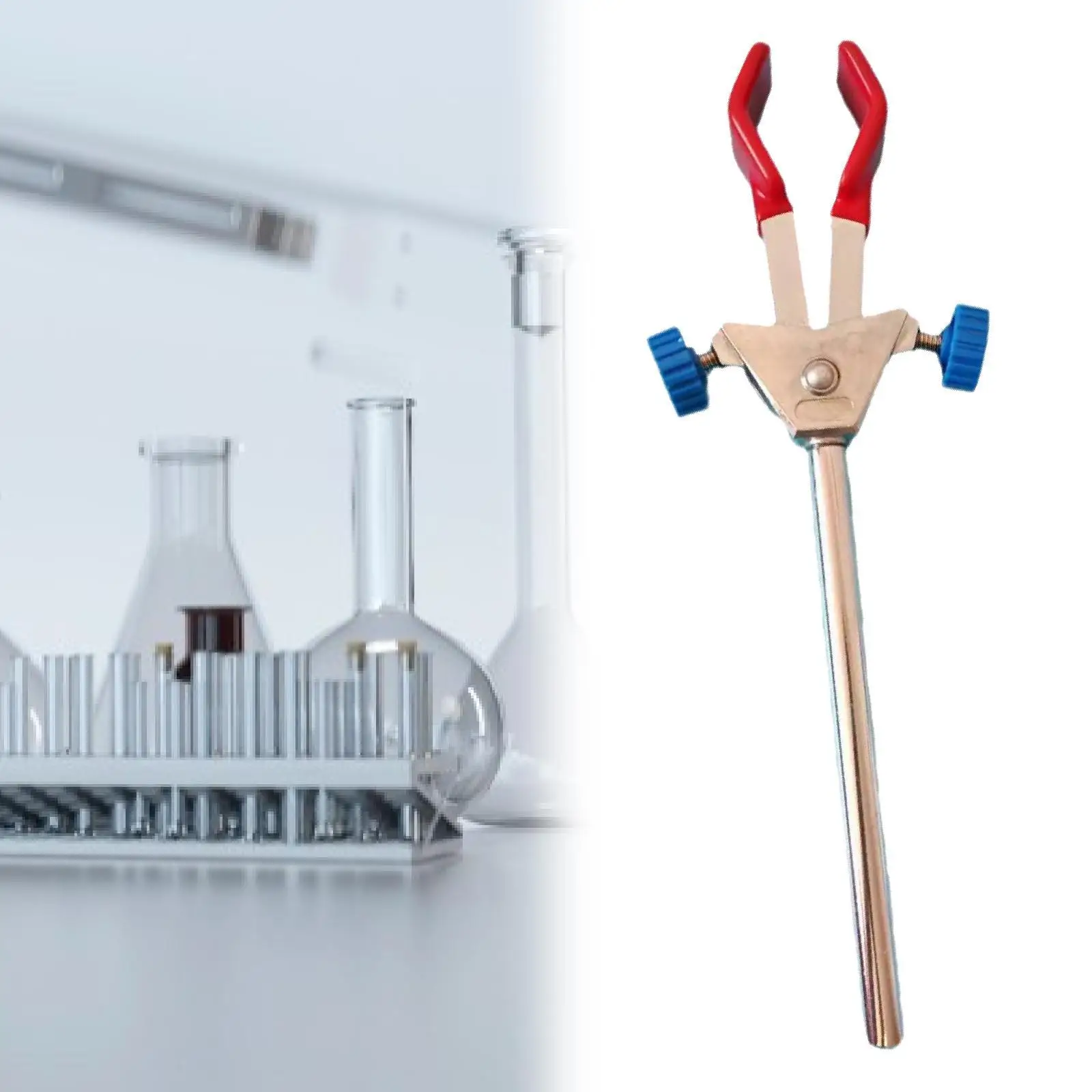 Lab Clamp for Laboratory Use Multifunctional Zinc Alloy Lab Equipment Holder Accessories Flask Holder Double Adjust Clip