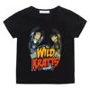 Wild Kratts Cartoon T-shirt Anime Print New Cotton Tshirt Children Fun Top Adventure Cartoon Tees Cool Boys Short Sleeve Clothes 4