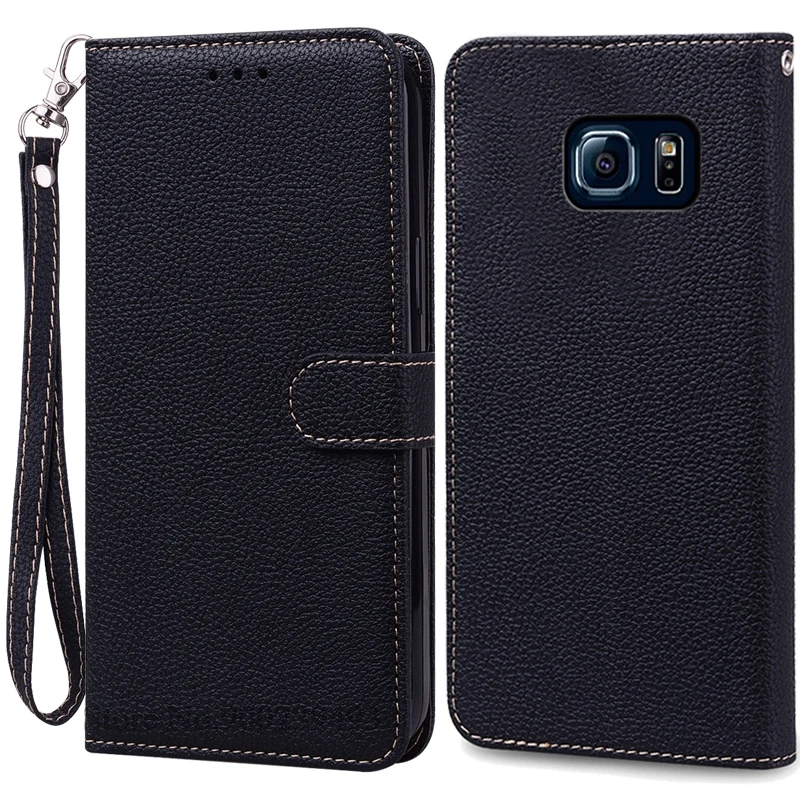 Luxurious Leather Flip Wallet Case for Samsung Galaxy S6 Series - Premium Protection and Style