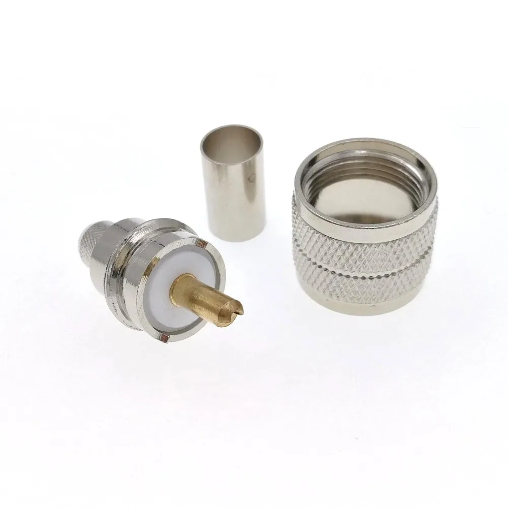 

10X UHF PL259 обжимной штекер RG5 RG6 LMR300 RG304 кабель прямой RF коаксиальный провод клеммы