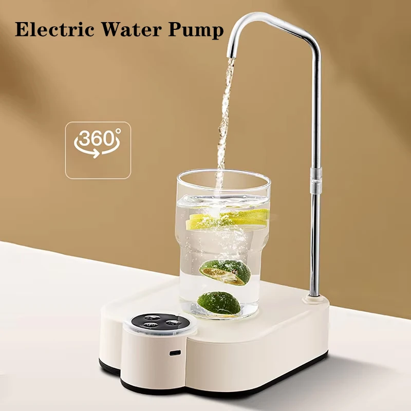 เครื่องปั๊มน้ําขวดเดสก์ท็อปตู้น้ําไฟฟ้าอัจฉริยะ Type-C ชาร์จแบบพกพาปั๊มน้ําไฟฟ้าอัตโนมัติสําหรับโฮมออฟฟิศ 1